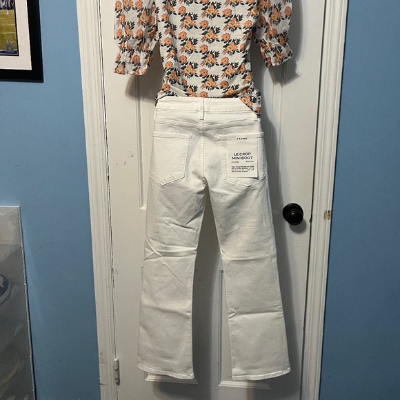 NWT Frame White Jeans - Crop Mini Boot - Picture 4 of 8